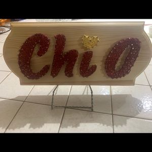 Chi Omega homemade plaque